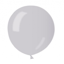 Balon metaliczny GIGANT!!! KULA - 0,85 m - srebrny