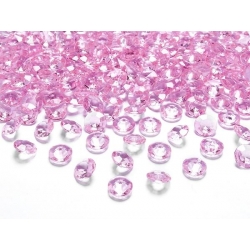 Diamentowe konfetti - jasno-różowe (12 mm)
