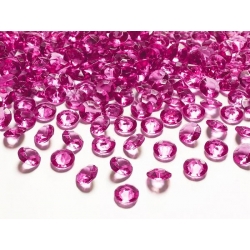 Diamentowe konfetti - ciemno-różowe (12 mm)